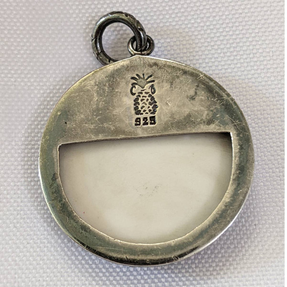 Mirra & Me Hand Cut China China Sterling Silver Pendant Snowy Winter Scene - Picture 2 of 5